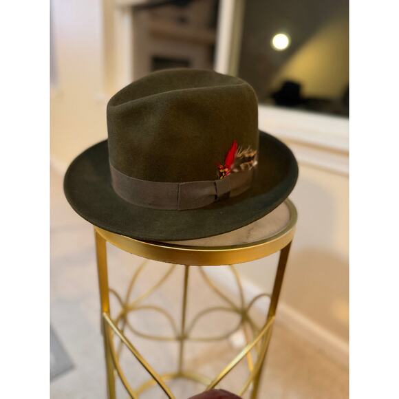 Untouchable Fedora Vintage Fur Felt Style Hat – Brown – Fits L/XL - Picture 10 of 13